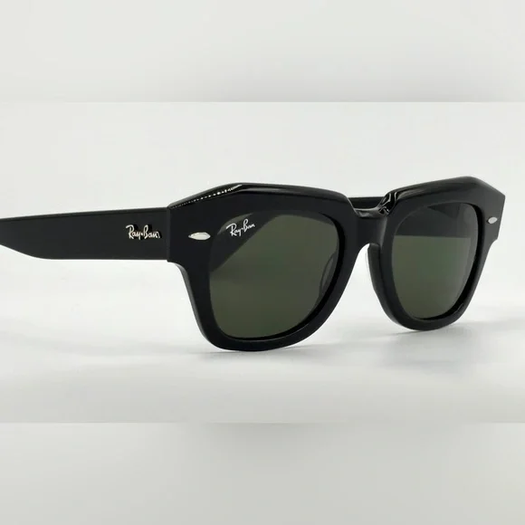 Ray-Ban State Street Sunglasses Black Frame Women’s Fashion Sunglasses RB2186 - Picture 2 of 11